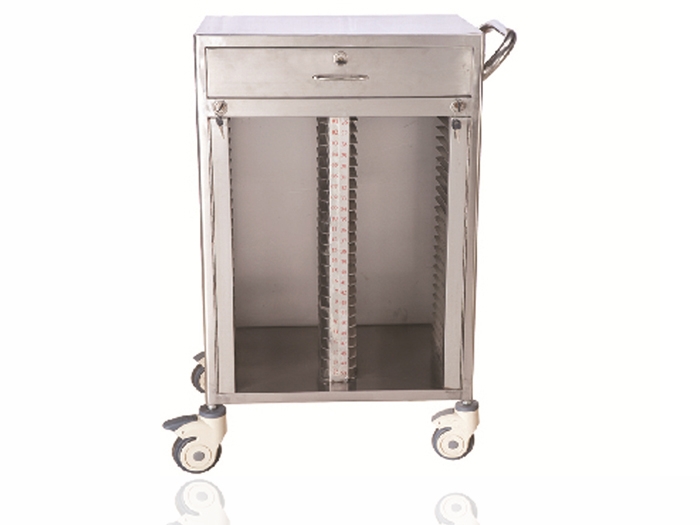 不銹鋼病歷夾車(50格)